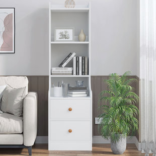 white nightstand bookshelf