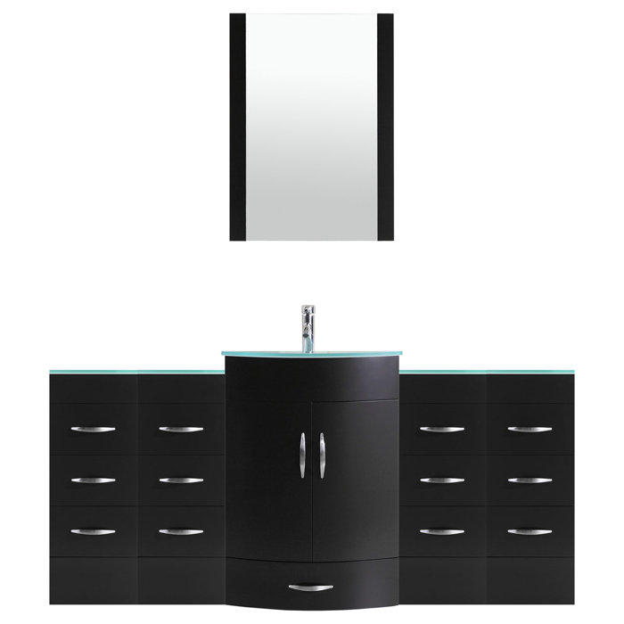 Orren Ellis Marguez 72 Single Bathroom Vanity Set With Mirror