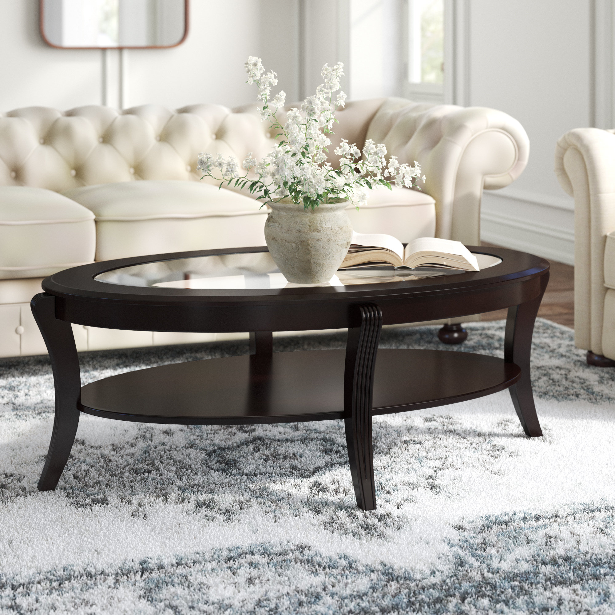 extra large oval coffee table