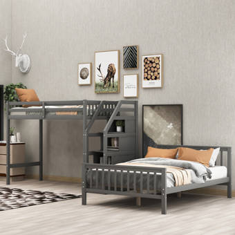 Harriet Bee Geyer Twin Over Full L Bunk Bed Reviews Wayfair
