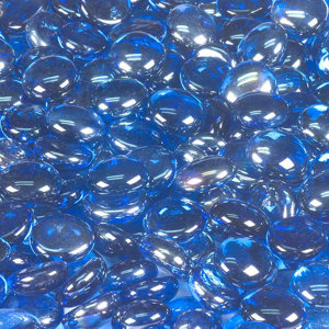 5 lbs of  Glass Gems in Sapphire Blue