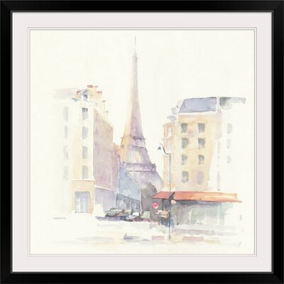 'Paris Morning Square' Avery Tillmon Painting Print House of Hampton® Format: Black Frame, Size: 38