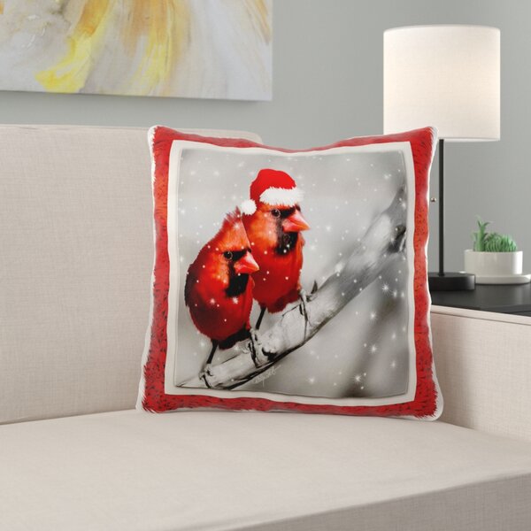 cardinal christmas pillows