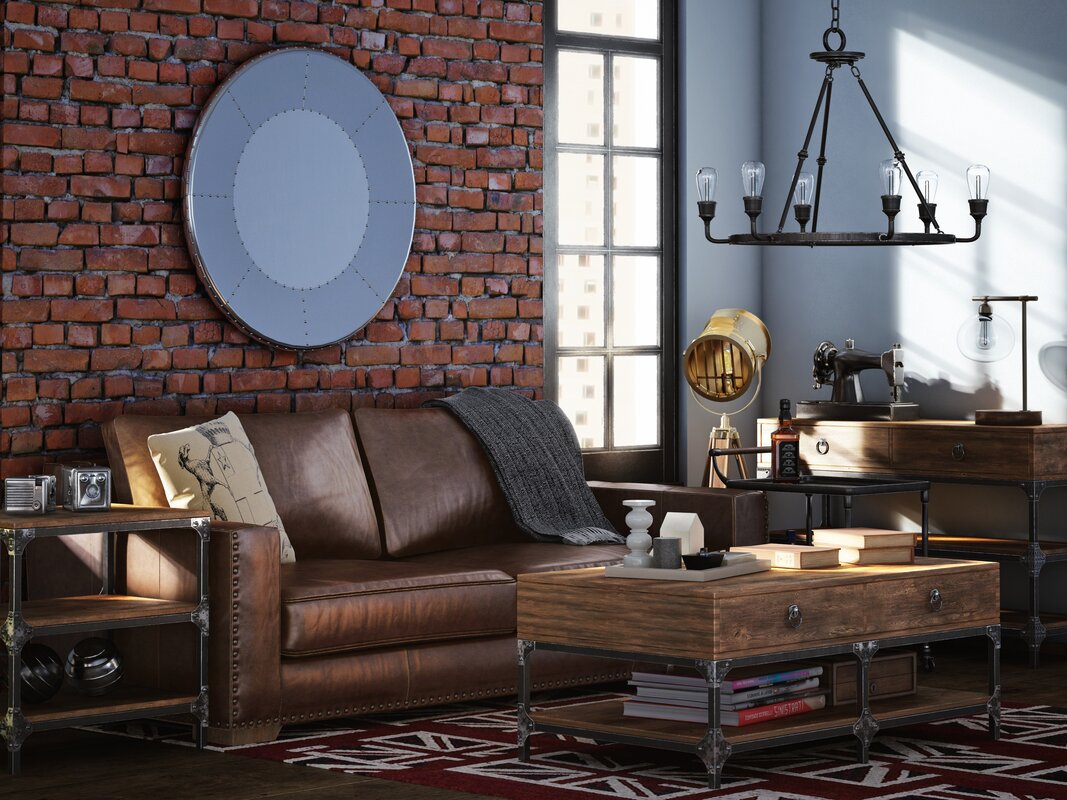 Industrial Living Room Design Photo by Wayfair | Wayfair