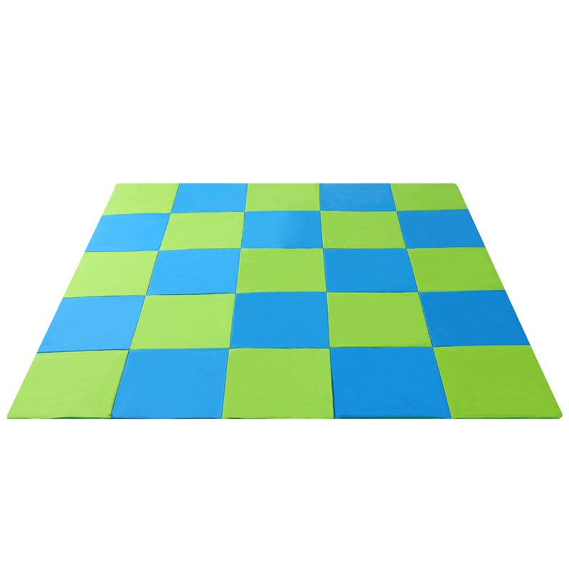 memory foam soft cushioned patchwork baby and toddler activity play mat