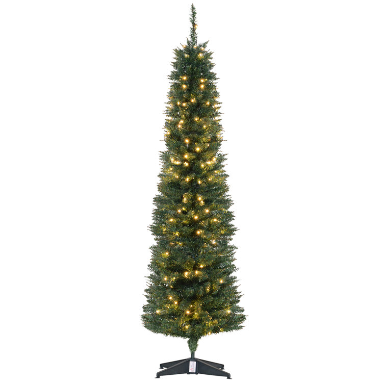 The Holiday Aisle Realistic Artificial Christmas Tree With 200 Led Pulsing Blinking Lights Reviews Wayfair