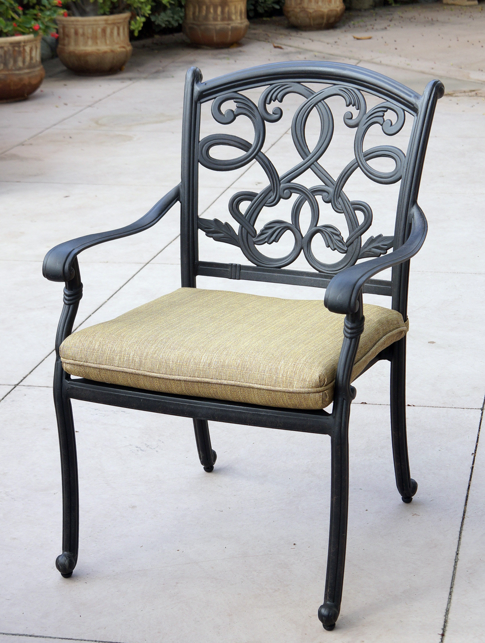 fleur de lis living patio furniture on Fleur De Lis Living Windley Stacking Patio Dining Chair With Cushion Wayfair