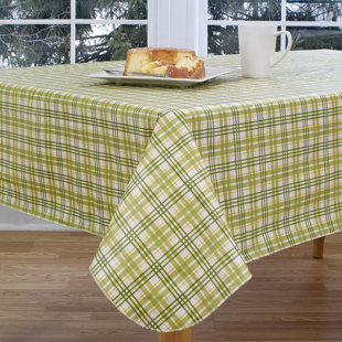 60 Inch Round Vinyl Tablecloth Wayfair Homestead Plaid 70 Round Vinyl Tablecloth