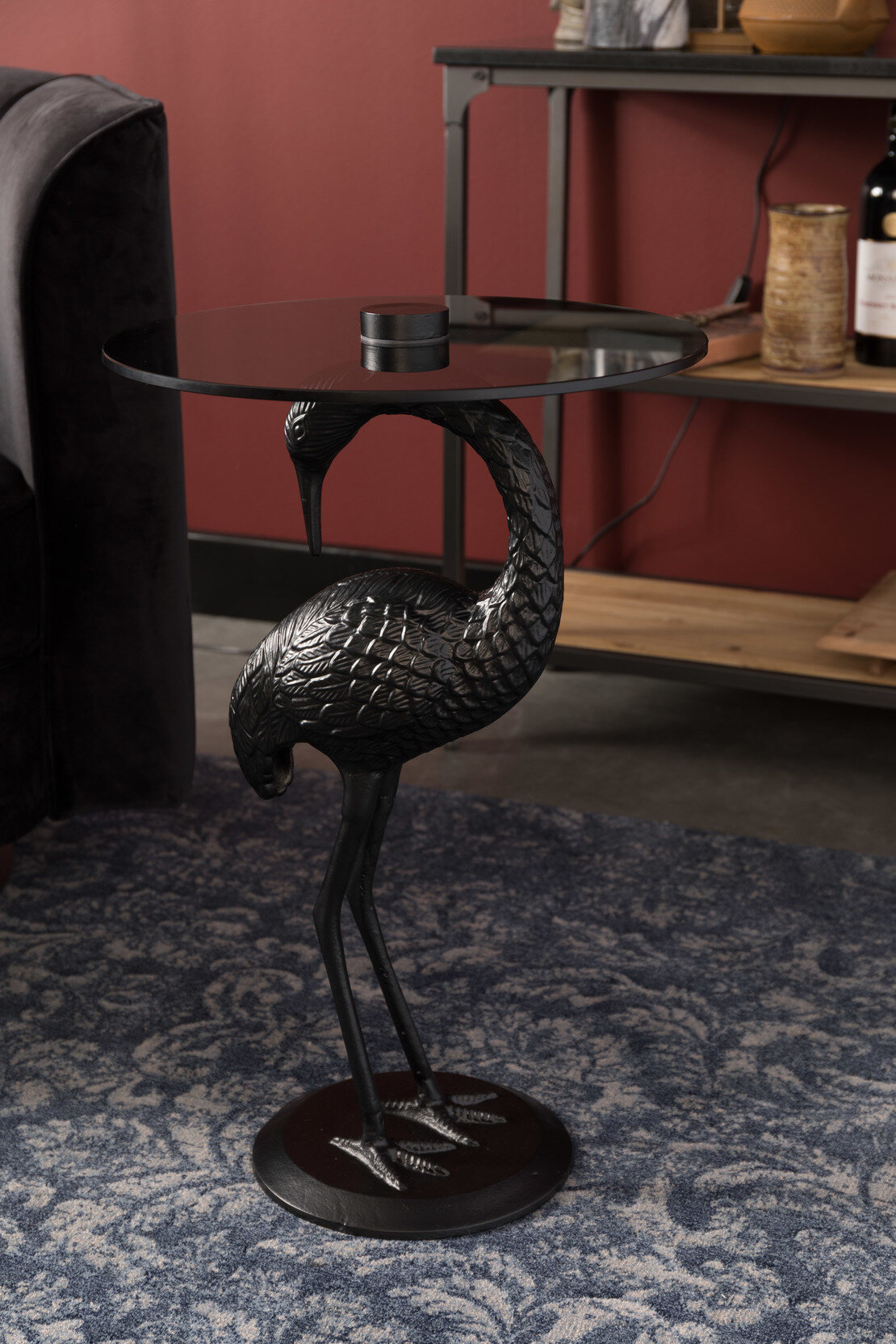 Spektakel Troosteloos Lift Dutchbone Crane 25'' Tall Glass Figurine End Table | Wayfair