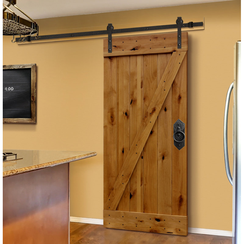 Creativeentryways Paneled Wood Unfinished Barn Door With