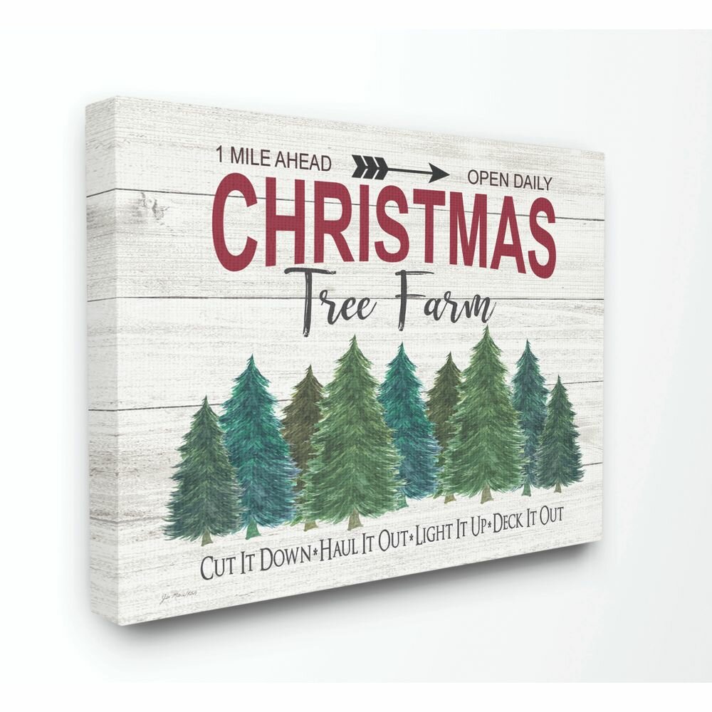 The Holiday Aisle Christmas Tree Farm Textual Art Wayfair