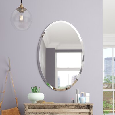 Thornbury Oval Bevel Frameless Wall Mirror 24”X36”