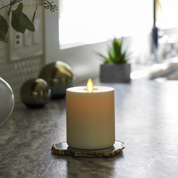 REMOTE 3 x LED VANILLA SCENTED MOOD LIGHT CANDLES 