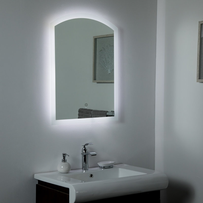 Orren Ellis Karp Led Frameless Lighted Beveled Bathroom Mirror Wayfair