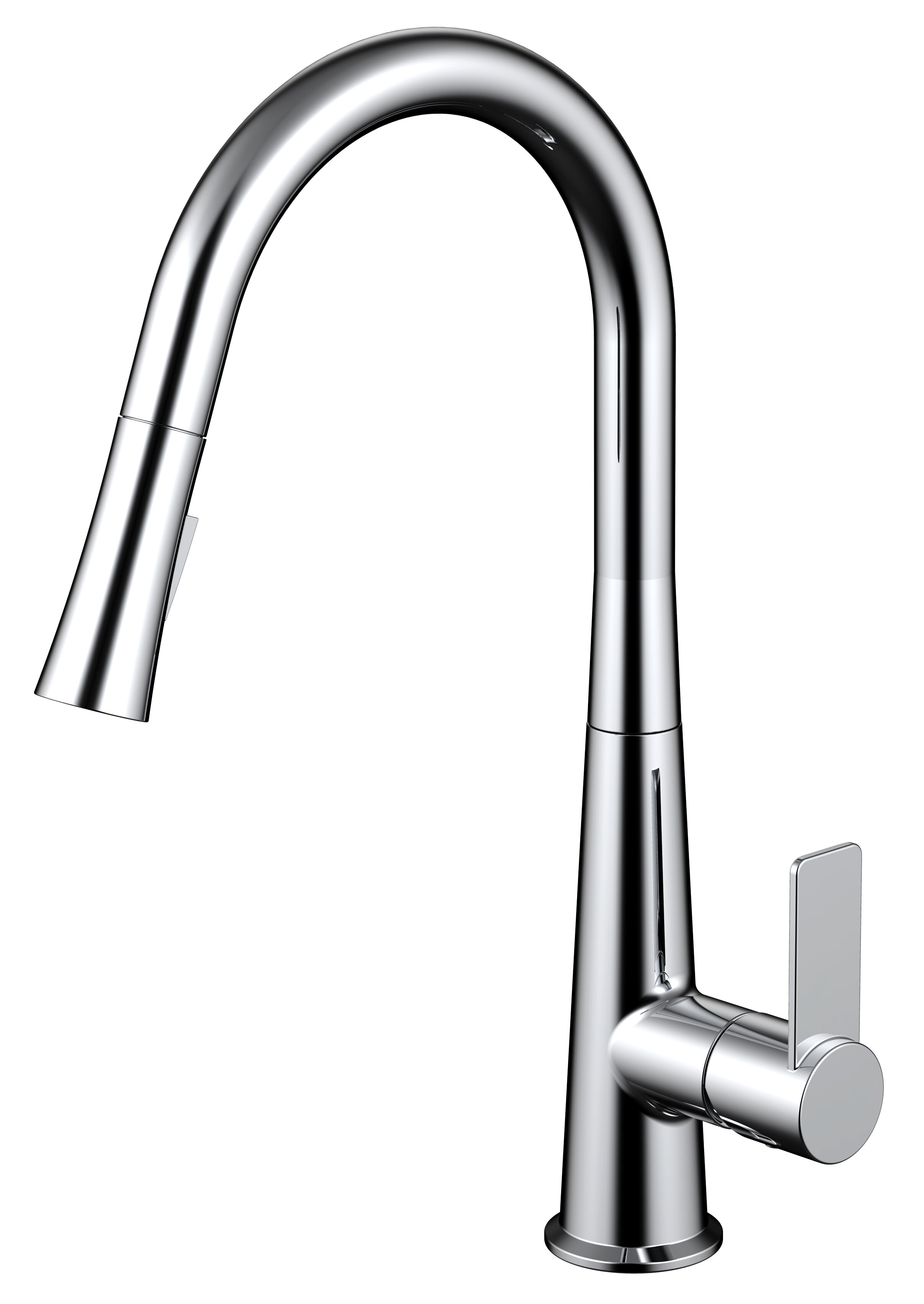 Daweier Pull Out Single Handle Kitchen Faucet Reviews Wayfair