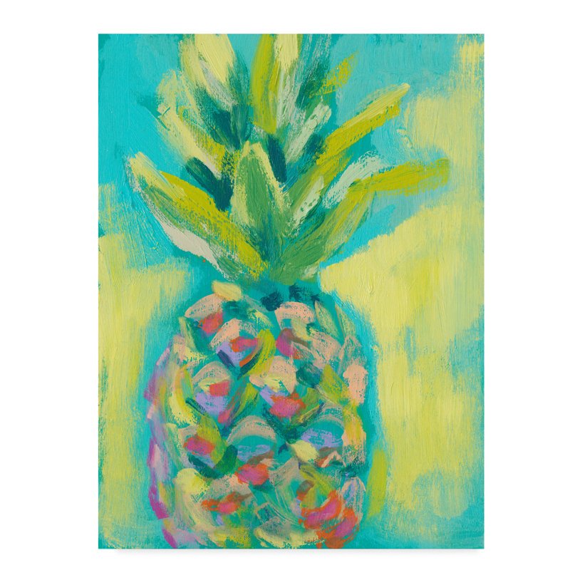 East Urban Home Vibrant Pineapple Ii Acrylic Painting Print On