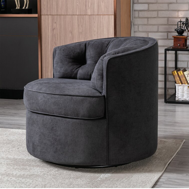 wayfair barrel chair with ottoman