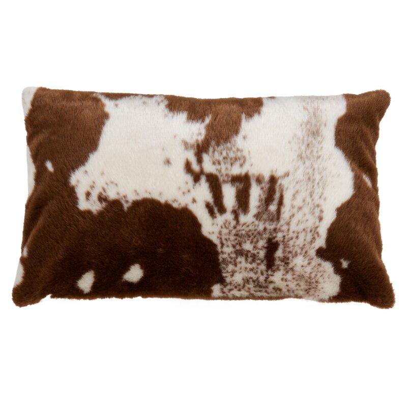 Millwood Pines Aubriella Urban Faux Cowhide Pillow Cover Only