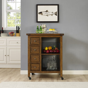 Ordway Kitchen Cart By Loon Peak Bargain Ordway Kitchen Cart By Loon Peak Bargain