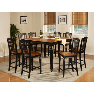 Kitchen Table With Hidden Leaf Wayfair Ashworth 9 Piece Counter Height Pub Table Set