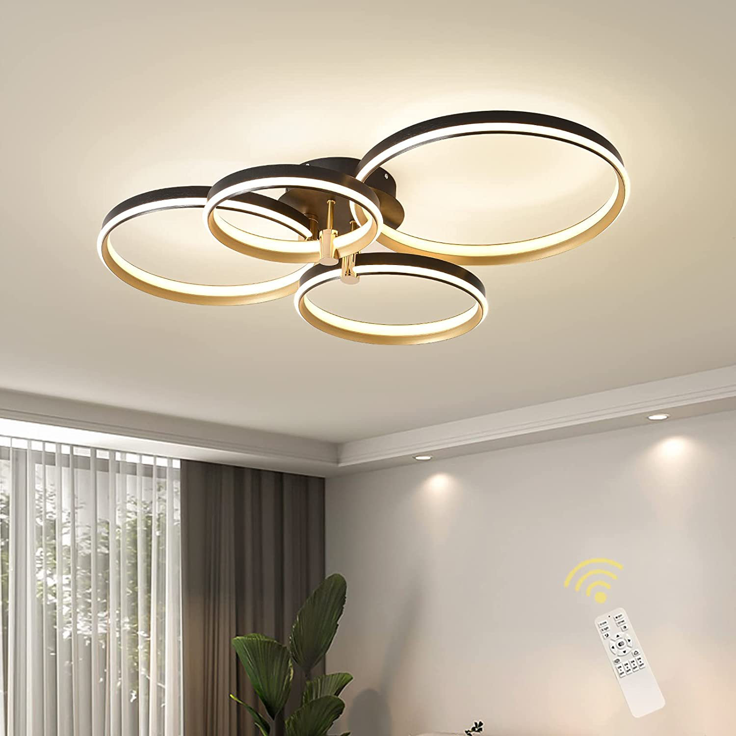 Brayden Studio Alayaa Rings Dimmable Led Flush Mount Wayfair