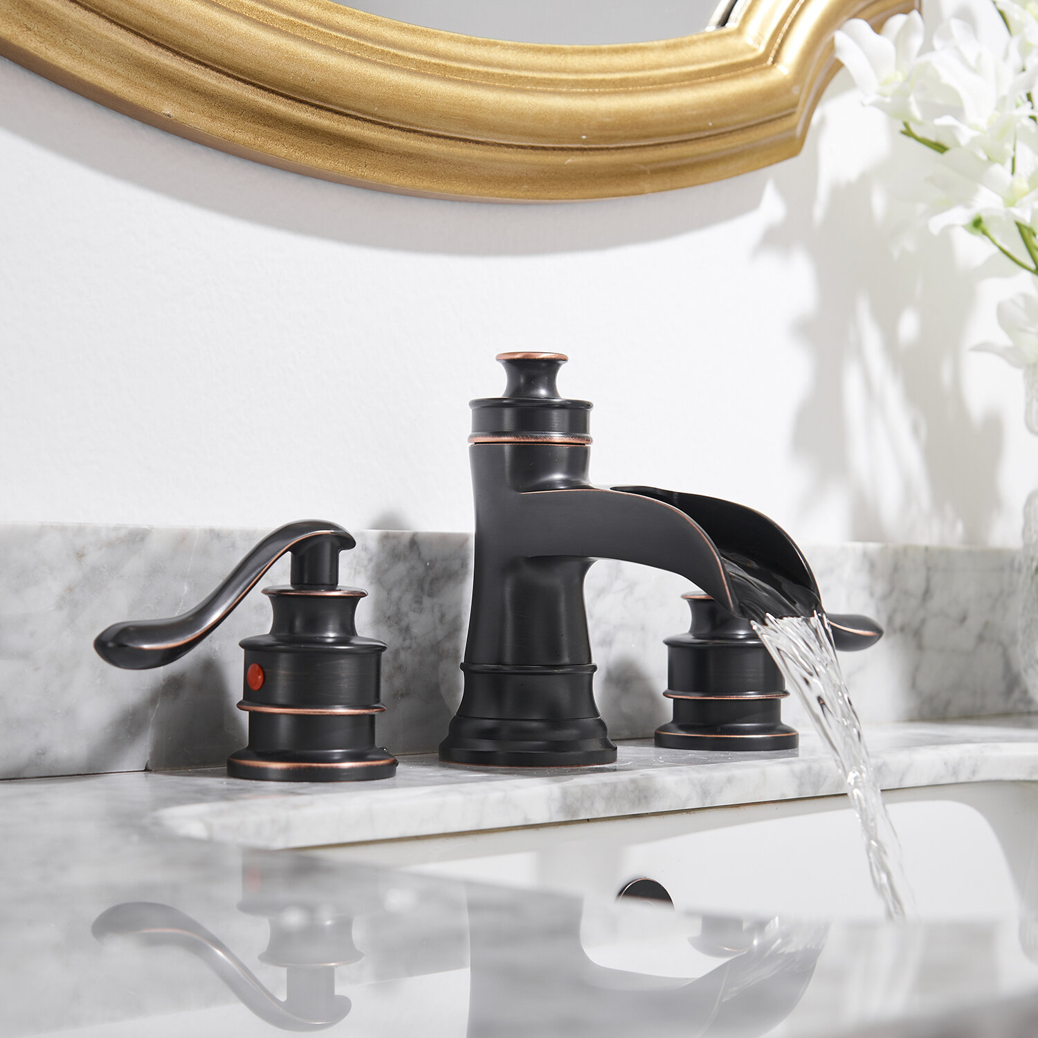 BWE Widespread Bathroom Faucet with Drain Assembly & Reviews | Wayfair