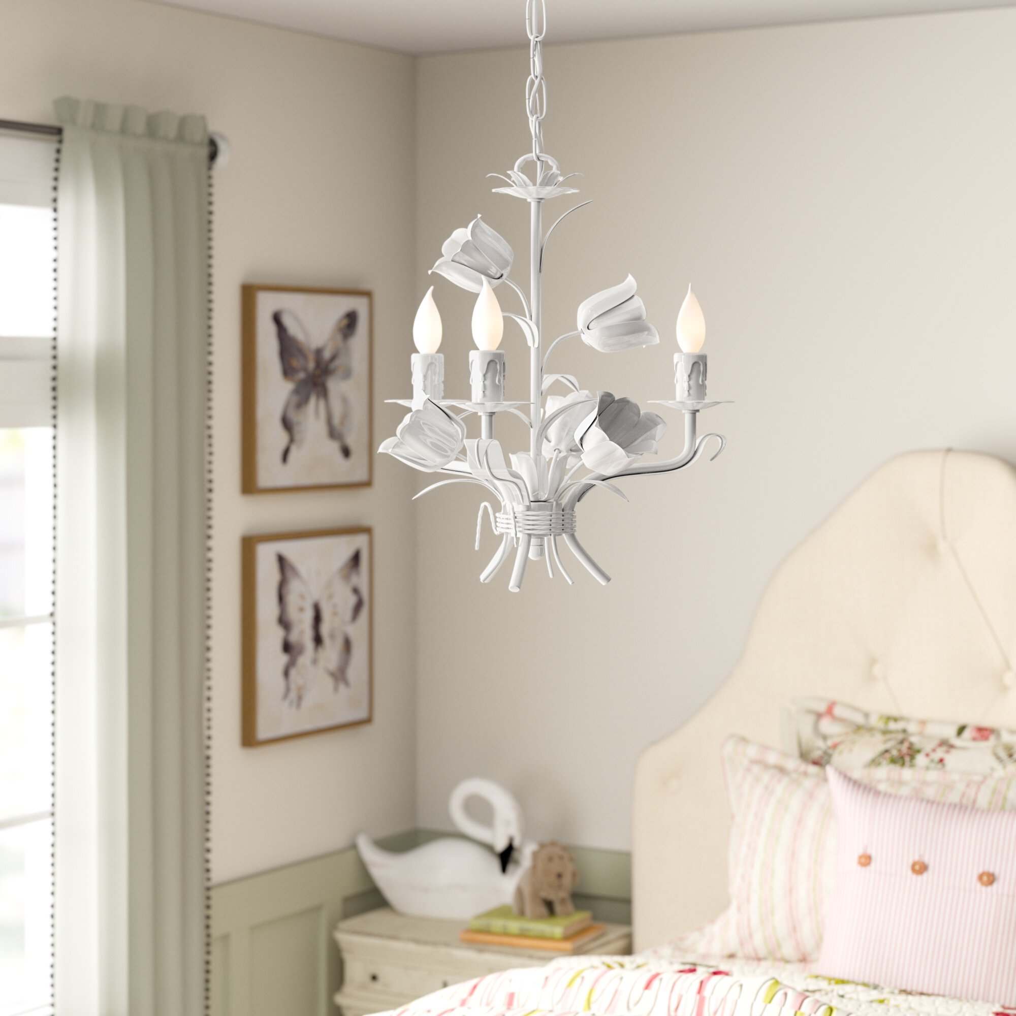 chandeliers for baby girl nursery