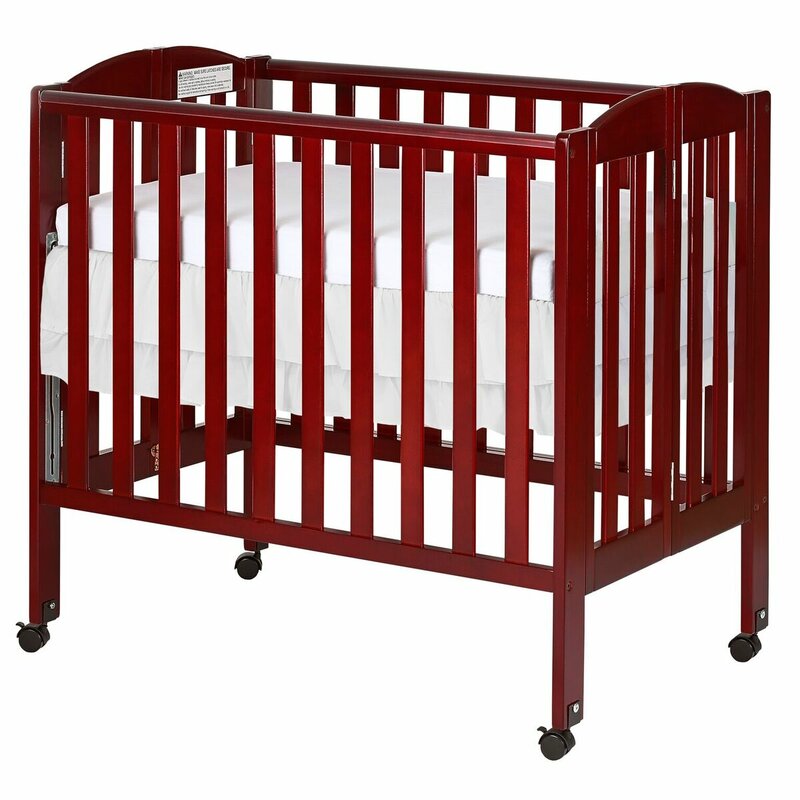 dream on me full size 2 in 1 folding stationary side crib