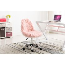 Pink Fuzzy Desk Chair Wayfair