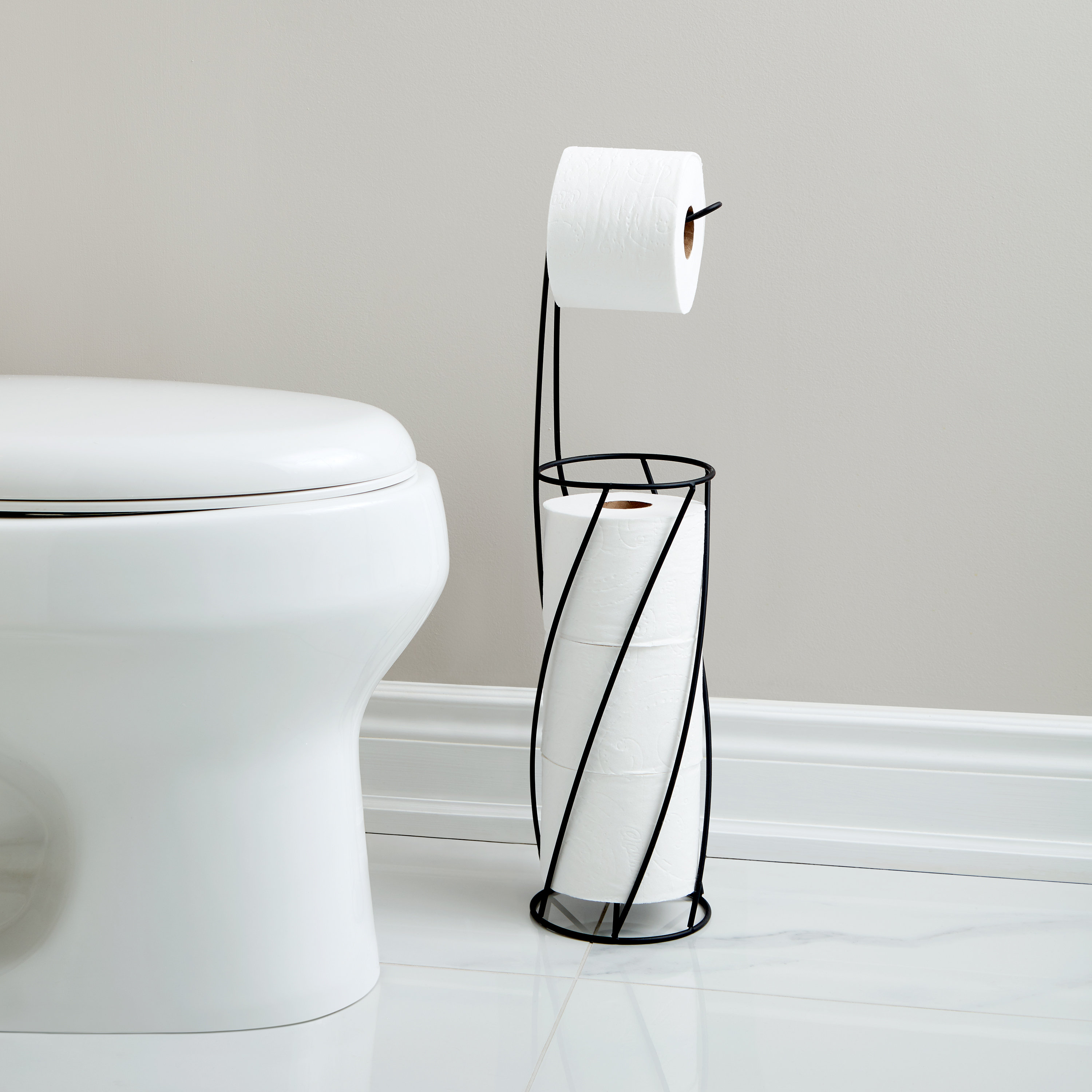 Better Living Products Twist Free Standing Toilet Paper Holder 