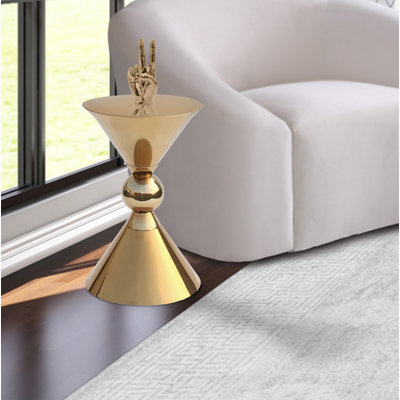 Elida Pedestal End Table