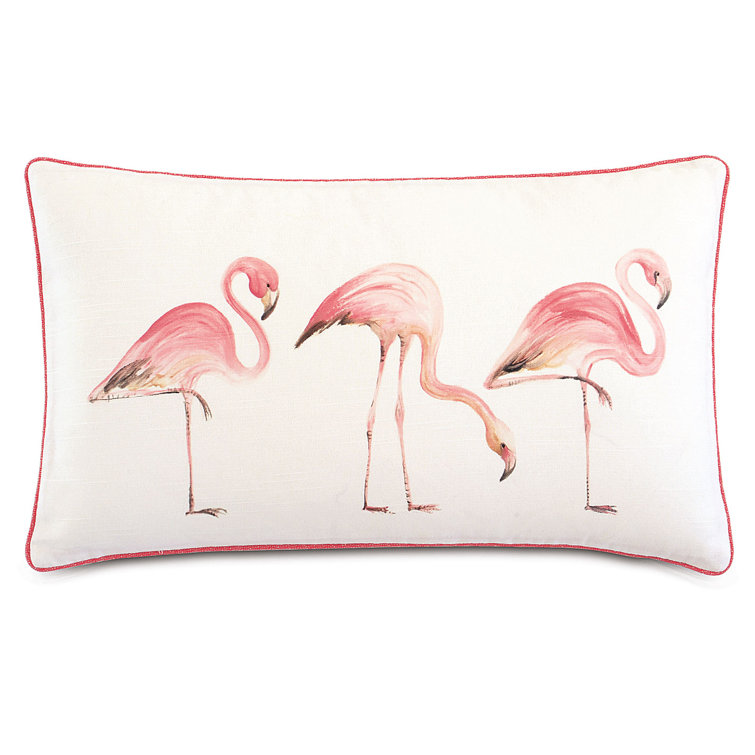 flamingo lumbar pillow