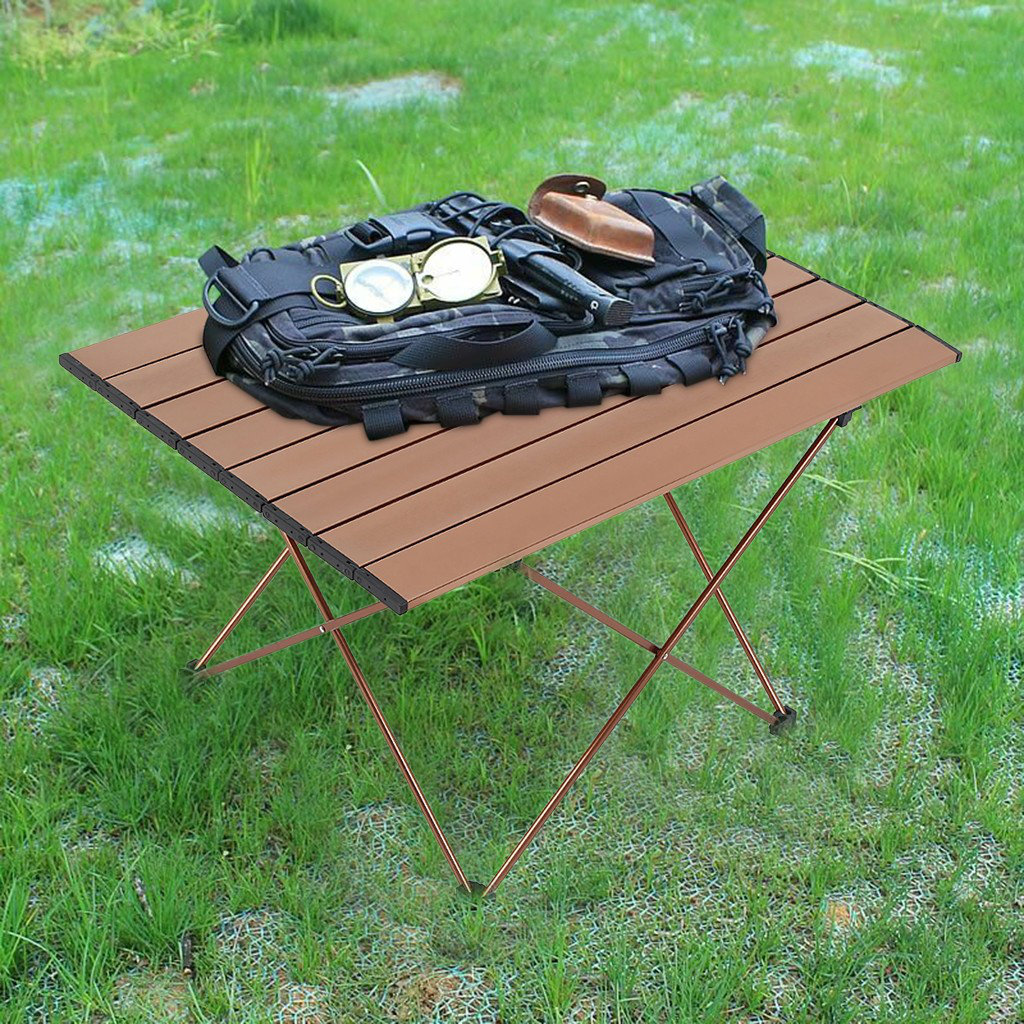 low portable picnic table in a bag