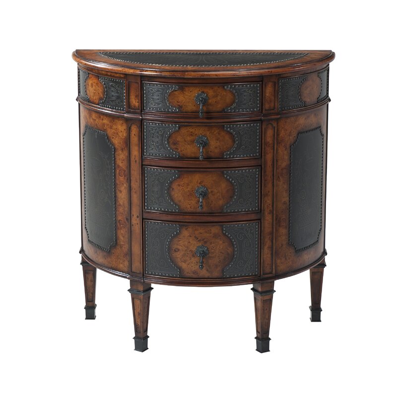 Theodore Alexander Armoury 6 Drawer Half Circle Accent Chest | Perigold