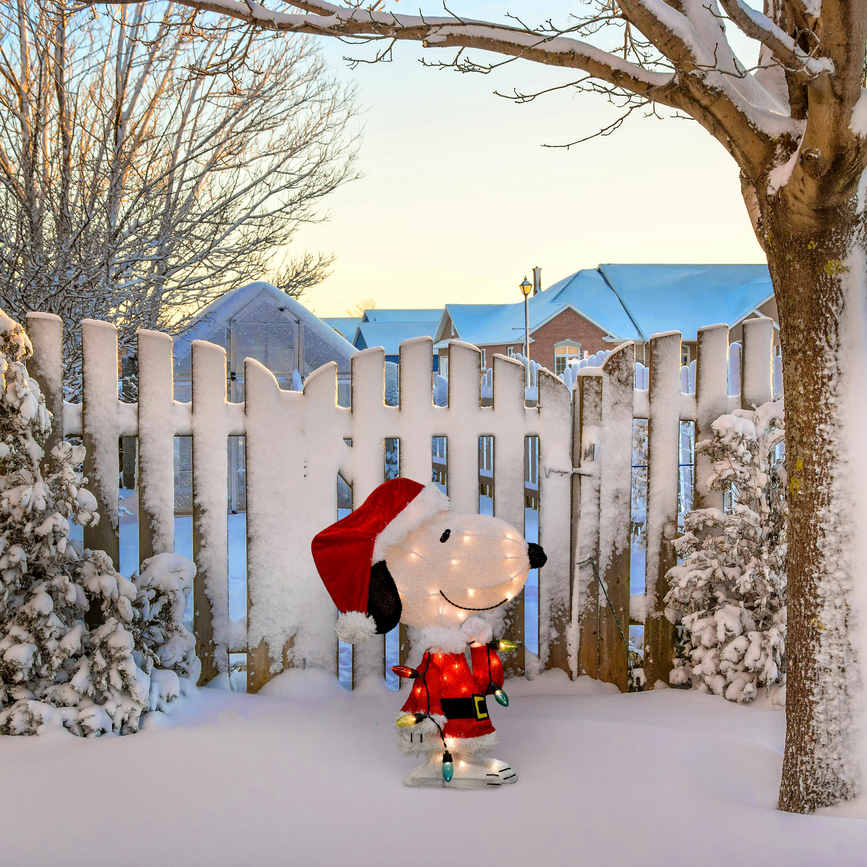 The Holiday Aisle Pre Lit Snoopy Yard Art Decor Lighted Display