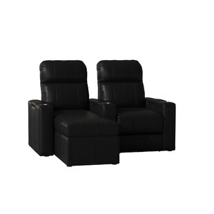 Modern Leather Home Theater Loveseat Row Of 2 By Red Barrel Studio