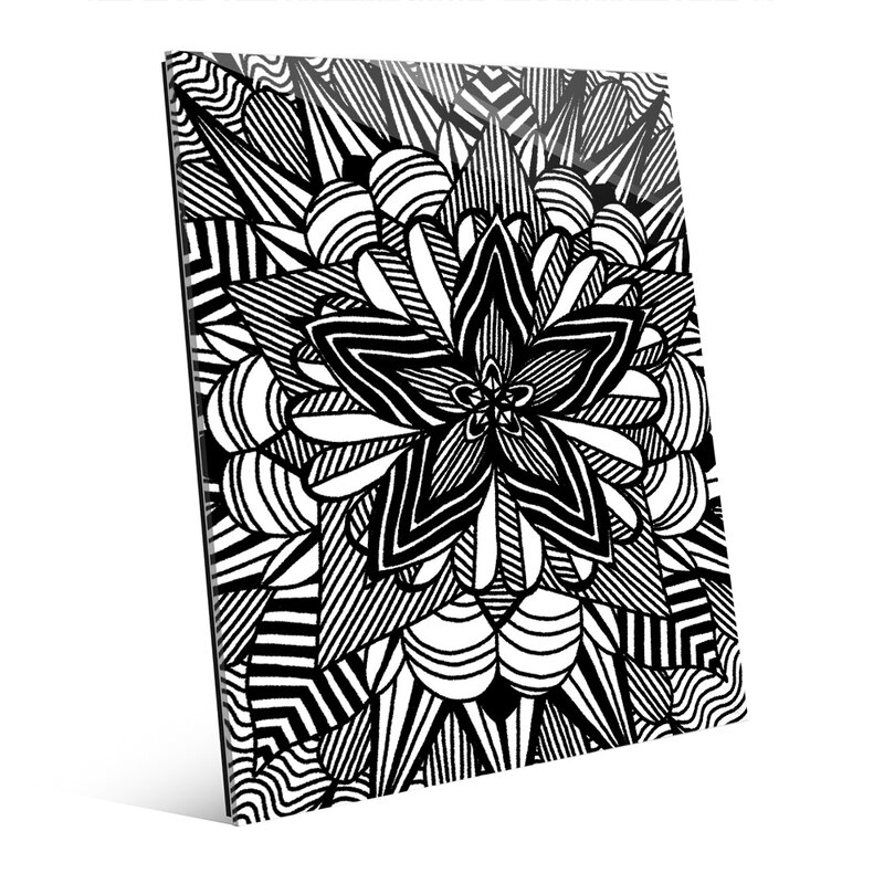 Click Wall Art Starflower Black On White Graphic Art Wayfair