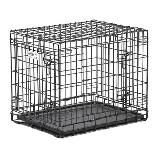 LIOOPET Portable Folding Dog Crate with Mesh Mat for Indoor and Outdoor Travel Dog Kennel M 