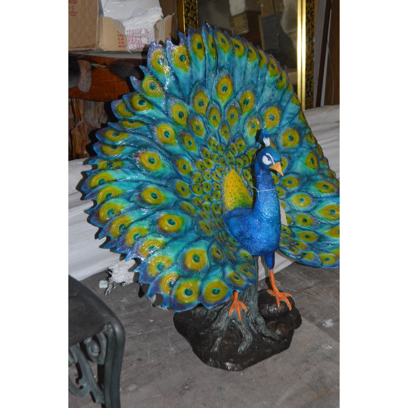 Bloomsbury Market Olamon Colorful Peacock Statue Wayfair