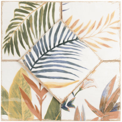 Angela Harris Harbour Sonata Décor 8" x 8" Ceramic Floor and Wall Tile