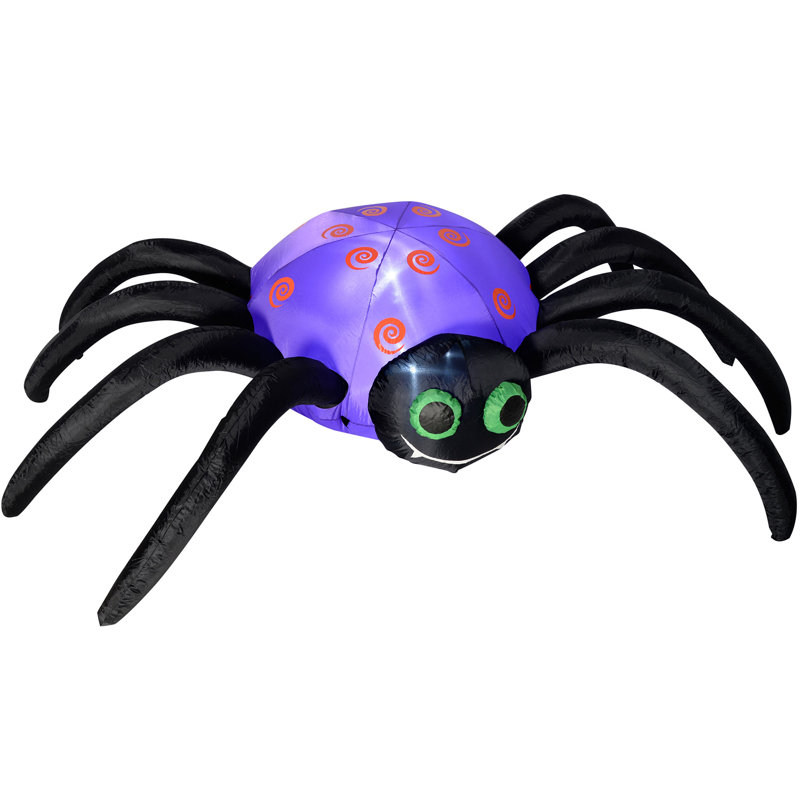 The Seasonal Aisle Pre Lit Spider Inflatable Halloween With Led