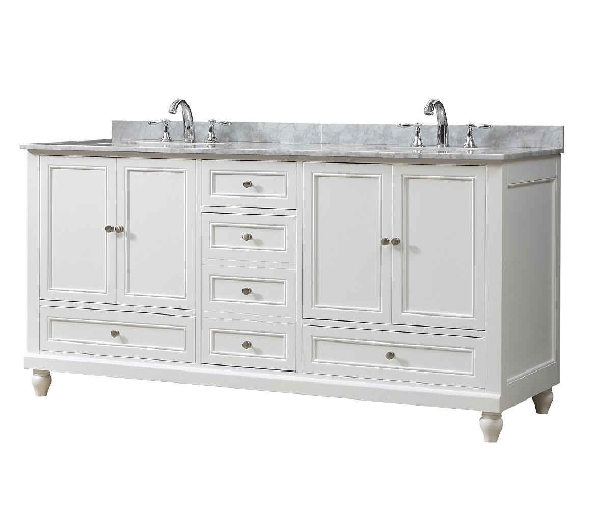 Canora Grey Caskey Classic Premium 72 Double Bathroom Vanity Set Wayfair