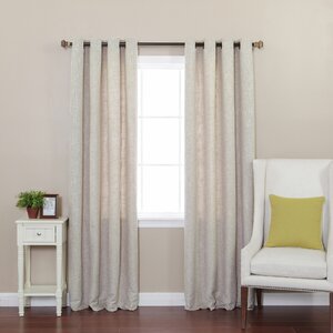 Solid Semi-Sheer Grommet Curtain Panels (Set of 2)