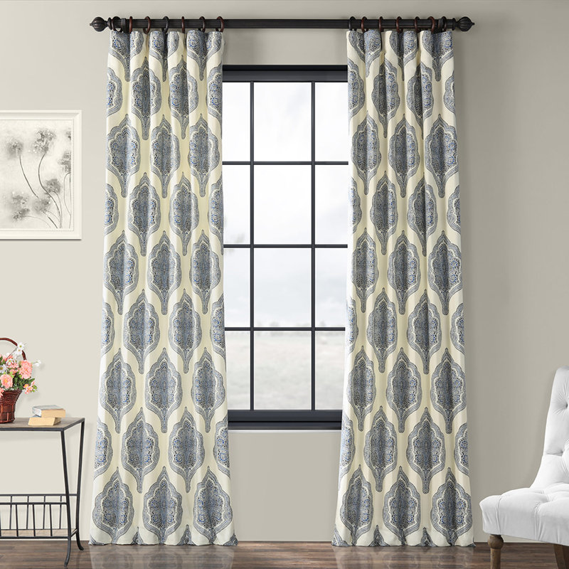 Lunaire Damask Room Darkening Rod Pocket Curtain Panels Reviews