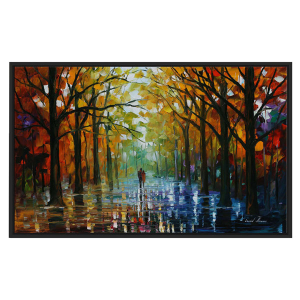 Winston Porter Fall Date Framed Oil Painting Print On Wrapped