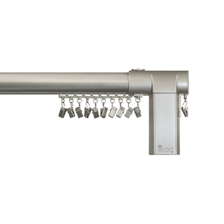 Beme International Motorized Erod Center Open Single Curtain Rod Reviews Wayfair