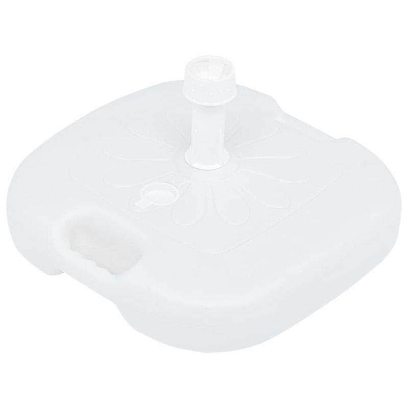 white plastic parasol base