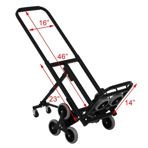 Enhanced Stair Climbing Cart Portable Climbing Cart 330 lb Largest Capacity All Terrain Stair Adjustable Climbing Hand Truck Heavy Duty with 6 Wheels for Heavy Cargo on Stairs 