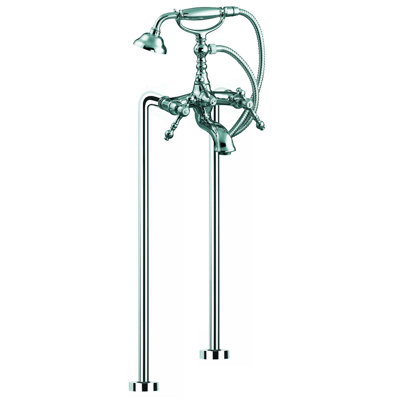Epoque Double Handle Floor Mount Clawfoot Tub Faucet Trim Fima By
