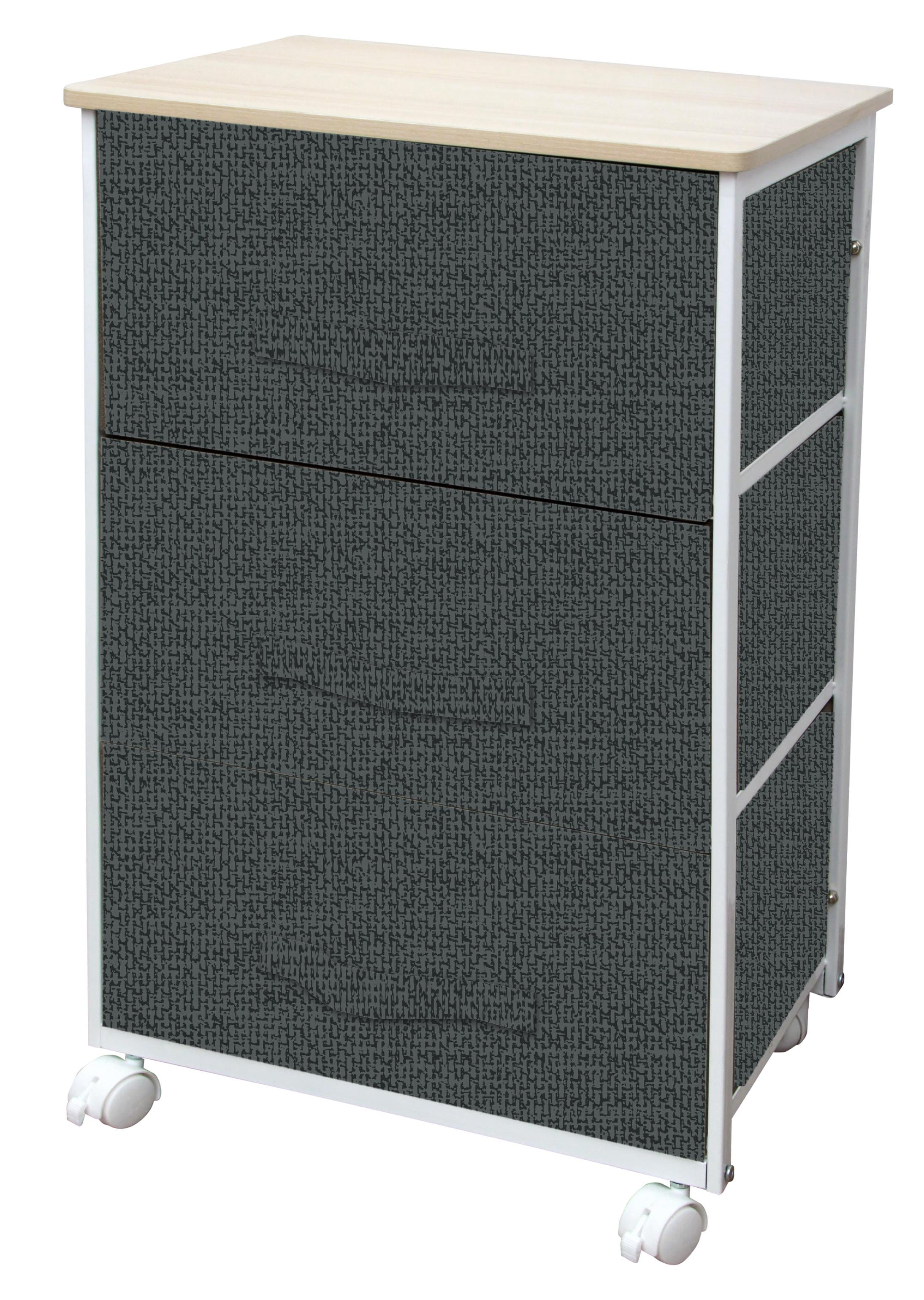 Rebrilliant Sammy Fabric 3 Drawer Rolling Storage Chest Wayfair